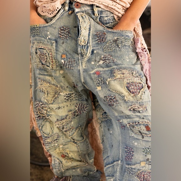 Magnolia Pearl Washed Side Stripe Jeans Free People - Picture 12 of 16